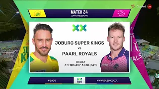 Betway SA20 | Joburg Super Kings vs Paarl Royals | Build Up