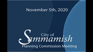 November 5th, 2020 - Planning Commission Meeting