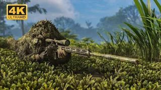 GHILLIE SUIT SNIPER | Solo Stealth & Tactical [4K UHD 60FPS] Ghost Recon Breakpoint Realism Gameplay