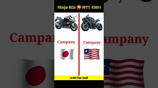 mtt 420-rr vs Kawasaki ninja h2r ❓#ninjah2r #bike #shorts #viral