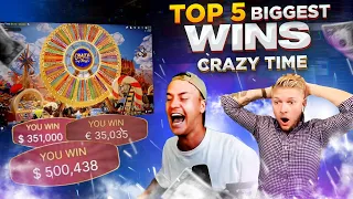 RECORD WIN $500 000 on Crazy Time slot - TOP 5 Biggest Wins