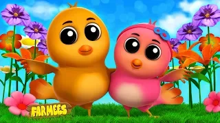 Two Little Dicky Birds | Nursery Rhyme Videos For Toddlers | Cartoons For Children by Farmees