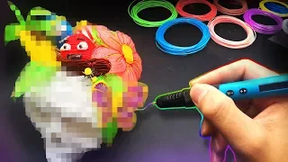 3D PEN ART CHALLENGE !!