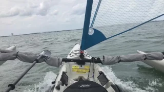 Hobie Tandem Island in 20mph wind