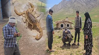 Nomadic Life and Survival in the Sands: Ruhollah's Encounter with a Scorpion🦂🚑