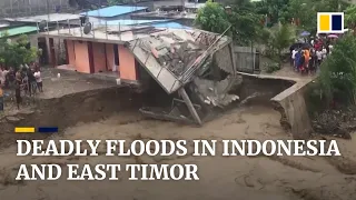 Flash floods and landslides kill more than 40 people in Indonesia and East Timor