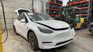 2022 Tesla model Y Performance за $33.500 , ожидание и реальность , что и как скрывает аукицон .