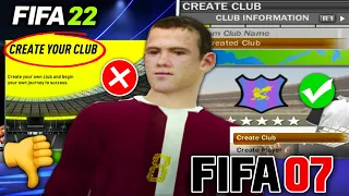 I CREATED a CLUB on FIFA 07 and it was better than FC 24 Career Mode…(RETRO FIFA)