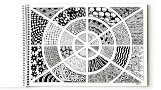 Zentangle art drawings step by step | abstract zentangle art | zentangle inspired art