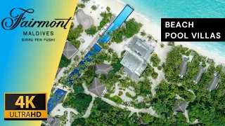 FAIRMONT Sirru Fen Fushi MALDIVES  4K 🌴 DELUXE Beach Sunset/Sunrise Villa | 495 sqm Room TOUR