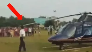 Man gets injured by the helicopter rotor - 2 Minutes Of Aviation  #2minutesofaviation