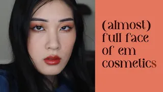 (almost) full face of em cosmetics || daily makeup for monolids :)