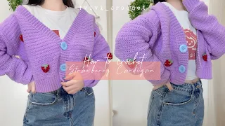 🍓Strawberry Crochet Cardigan | Pinterest Strawberry Cardigan Inspired 🍓