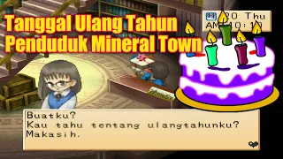 Tanggal Ulang Tahun dan Hadiah Kesukaan Penduduk Desa - Harvest Moon Back to Nature