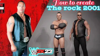 WWE 2K23 | How to create the rock 2001