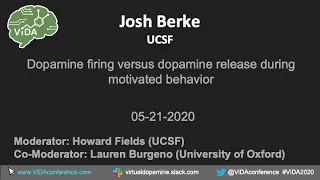 Josh Berke - Dopamine firing versus dopamine release during motivated behavior - ViDA 2020