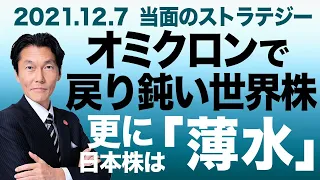 オミクロンで戻り鈍い世界株　さらに日本株は「薄氷」【河合達憲の当面のストラテジー：2021/12/7】株、日経平均、株価