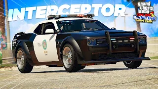 COMPRANDO, TUNANDO E TESTANDO o NOVO GAUNTLET INTERCEPTOR POLICIAL!!! (GTA Online - Chop Shop DLC)