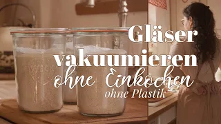 Weck Gläser vakuumieren - ohne Einkochen ohne Plastik | Vollkornmehl Backmischung mit Rezept