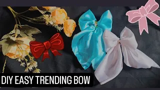 Easiest Bow Making DIY. Make Bow at Home without Sweing Machine 🤩#trendingBow 🔥🔥