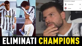 Ronaldo deluso, Dybala in lacrime, io peggio di loro. | Live Reaction Juventus Lione 2-1