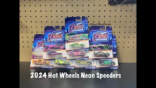 2024 Hot Wheels Neon Speeders Diecast Unboxing | JDM | Honda Datsun Nissan Acura | Black Light