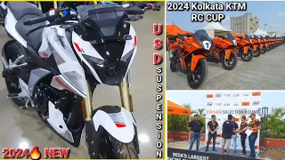 2024 Pulsar N160 P📲White USD Suspension REVIEW & KTM RC CUP😍 Kolkata 2024 Ride Event