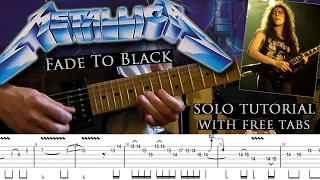 Metallica - Fade To Black intro solo lesson (with tablatures and backing tracks)