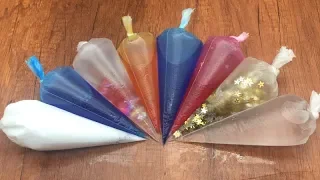 [TEST]Making Slime Piping Bags - Crunchy Slime #2