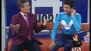 Richard Carapaz visitó los estudios de Teleamazonas