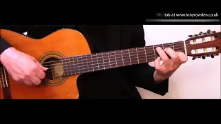 No Reply - Beatles fingerstyle guitar solo - link to TAB in description