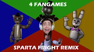 4 FNAF Fangames - Sparta Fright Remix (Ft Alanzoka)