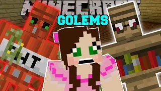 Minecraft: TOO MANY GOLEMS! (TNT GOLEM, DIAMOND GOLEM, EMERALD GOLEM, & MORE!) Mod Showcase