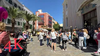 GIBRALTAR MAIN STREET Walk, 4K60fp, March 2023, Silent Walk