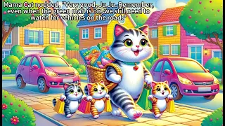 English Practice| English Kids Story Lesson:{Mama Cat Teaches Traffic Safety}| Read aloud