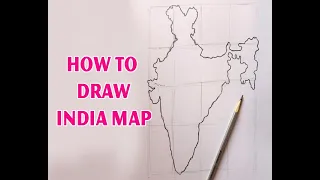 How to Draw India Map Easily | Step by Step Trick to Draw Map of India 2020