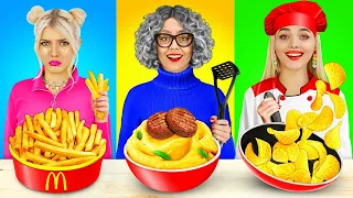 Me vs Grandma Cooking Challenge | Crazy Hacks for Secret Kitchen Situations by MEGA GAME