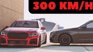 BMW 7 G11 VS Mercedes-Benz S W222 💥 300 KM/H 💥 BeamNG.Drive CRASH test