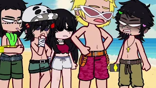 o dia de praia 🏖️|gachameme| one piece|👉🤣🤣#gachaclub #memes #onepiece 🌈🌈