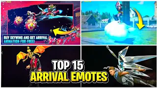 Top 15 Arrival Emotes | FREE FIRE INDIA🇮🇳