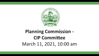 Planning Commission - CIP Committee Meeting