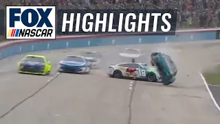 Ross Chastain gets airborne after running into Busch, Elliott | NASCAR ON FOX HIGHLIGHTS