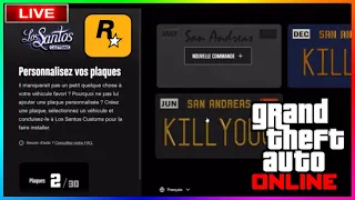 NOUVELLES PLAQUES CUSTOM & PROMOTION ET BONUS GTA5 ONLINE !!