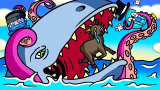 We Unlock Insane Kraken Powers and Get Eaten by a Massive Whale in Goat Simulator 3!