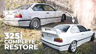 THIS IS HOW I RESTORE this ABANDONED 325i E36 🚙Full Restoration from trash to hot car in 10 minutes!