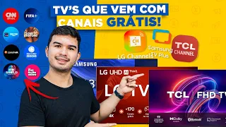 Canais GRÁTIS, Filmes e Séries em Smart TV's! Qual a Melhor? LG vs Samsung vs TCL