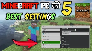 5 BEST MINECRAFT SETTINGS MOBILE FOR BEGINNERS (HINDI)