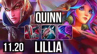 QUINN vs LILLIA (TOP) | Rank 7 Quinn, 6 solo kills, 15/3/10, Legendary | BR Grandmaster | v11.20