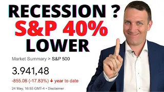 The S&P 500 could easily fall to 2250 points in a recession