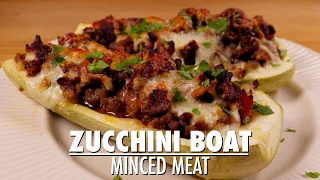 Stuffed Zucchini With Minced Meat | Summer Recipe With Zucchini